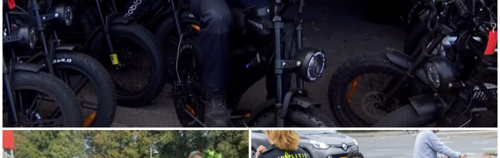 Politie gooit talloze Fatbike-rijders op de bon en neemt massaal fatbikes in beslag tijdens controle in Ede