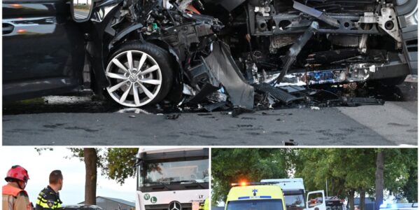 Automobilist (23) overlijdt bij frontale botsing met vrachtwagen