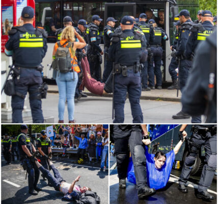 Politie grijpt in: Tientallen klimaatactivisten van Extinction Rebellion vastgezet na A12-zit.