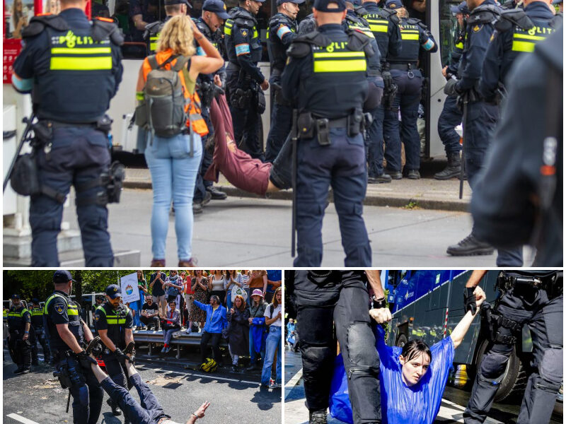 Politie grijpt in: Tientallen klimaatactivisten van Extinction Rebellion vastgezet na A12-zit.