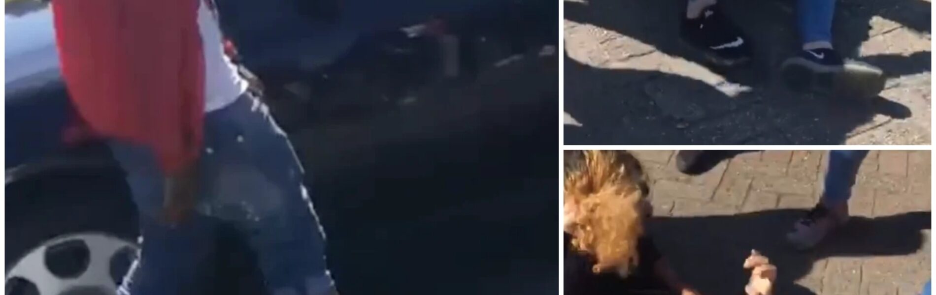 Schokkende video: Moeder wil haar dochter beschermen nadat ze gepest is, is weggelopen en genadeloos is aangevallen door een groep jonge mannen