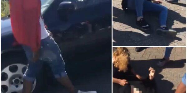 Schokkende video: Moeder wil haar dochter beschermen nadat ze gepest is, is weggelopen en genadeloos is aangevallen door een groep jonge mannen