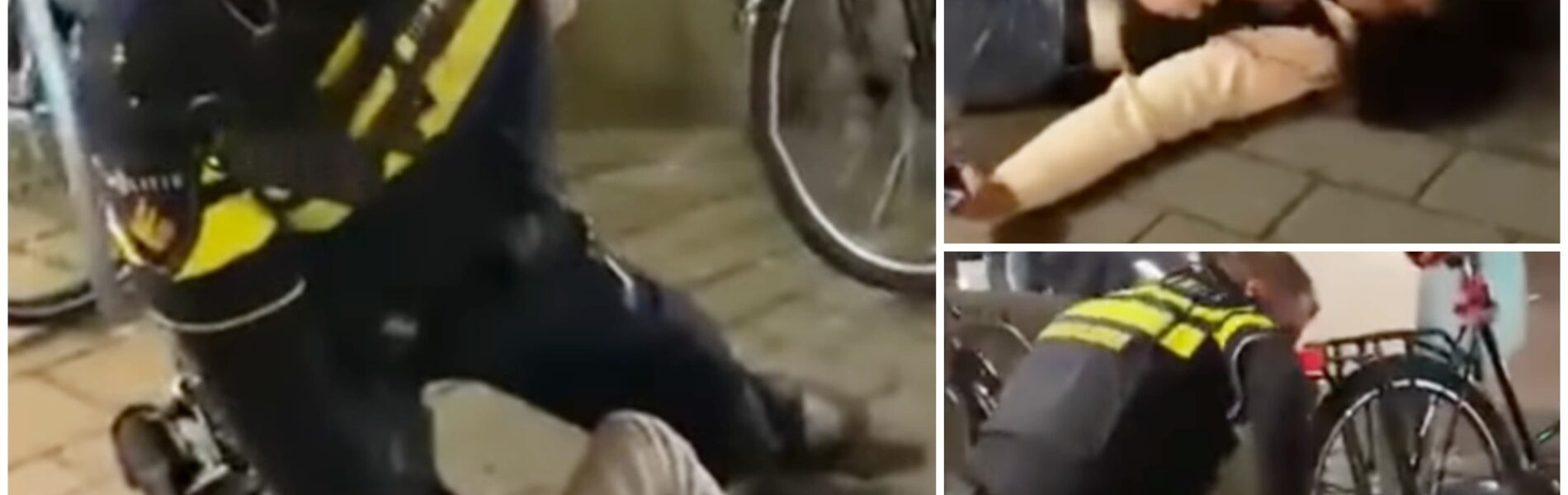 Schokkende video: Immigrantenmeisje dat niet wilde meewerken, werd bruut op de grond geduwd. Haar familie probeerde in te grijpen, maar kreeg geen gehoor!
