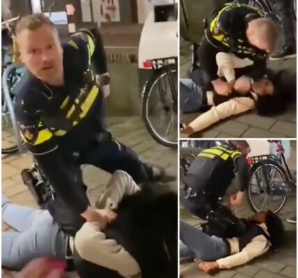 Schokkende video: Immigrantenmeisje dat niet wilde meewerken, werd bruut op de grond geduwd. Haar familie probeerde in te grijpen, maar kreeg geen gehoor!