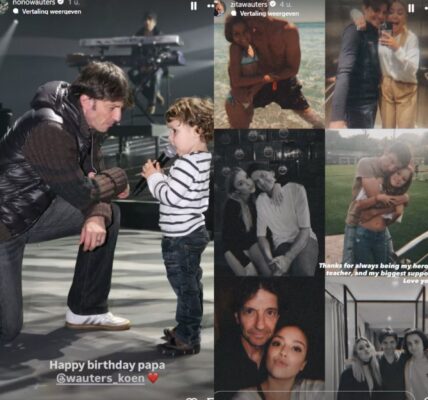 Zita en Nono zetten jarige papa Koen Wauters in de bloemetjes met nostalgische beelden: “Coolste en beste papa”