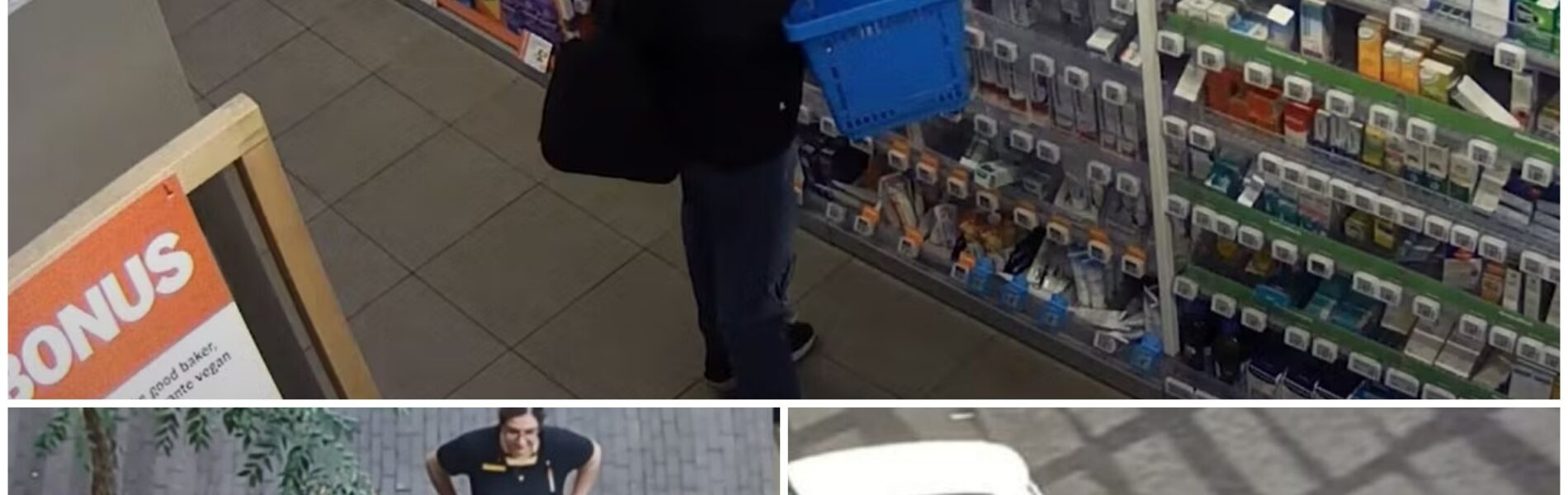 Jumbo-winkeldief wordt aangehouden door het personeel maar weet toch nog te ontsnappen. Komt die snoeiharde bodyslam!