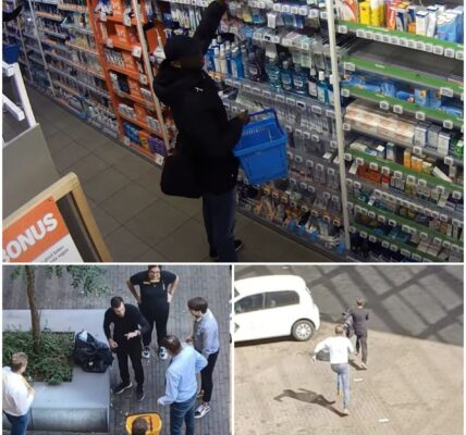 Jumbo-winkeldief wordt aangehouden door het personeel maar weet toch nog te ontsnappen. Komt die snoeiharde bodyslam!