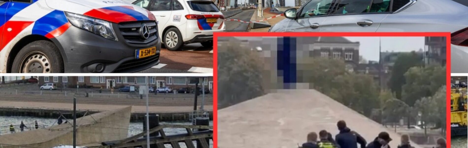 Vreselijk drama: Vrouw springt van Erasmusbrug