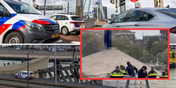 Vreselijk drama: Vrouw springt van Erasmusbrug