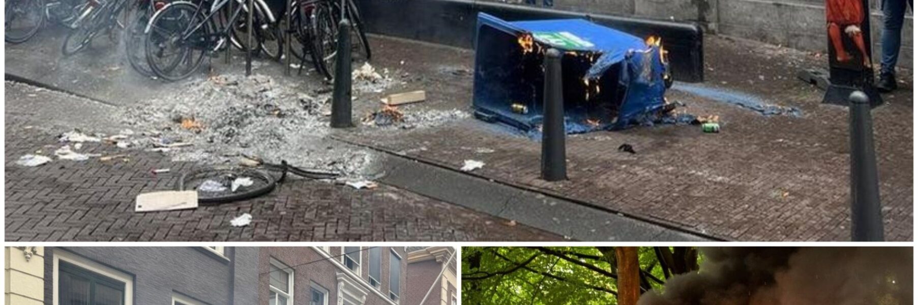 Relschoppers van Malieveld hebben na afloop het D66-kantoor flink onder handen genomen