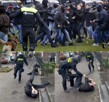 Relschopper in binnenstad van Den Haag zwaar aangepakt door ME’ers