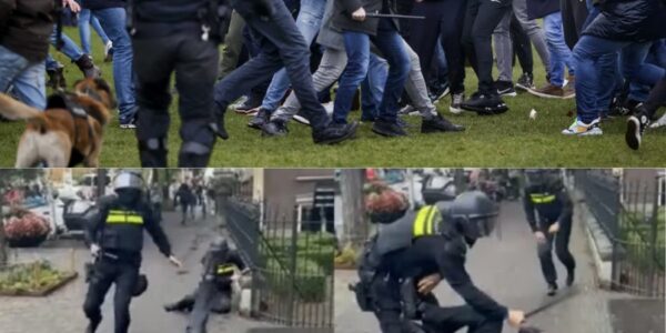 Relschopper in binnenstad van Den Haag zwaar aangepakt door ME’ers