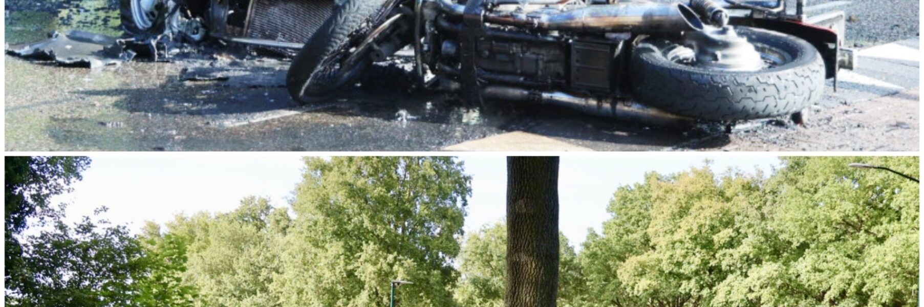 Dodelijk ongeval in Maashees: Vrouw overleden en man zwaargewond bij motorongeval met bestelbus; voertuigen vlogen in brand