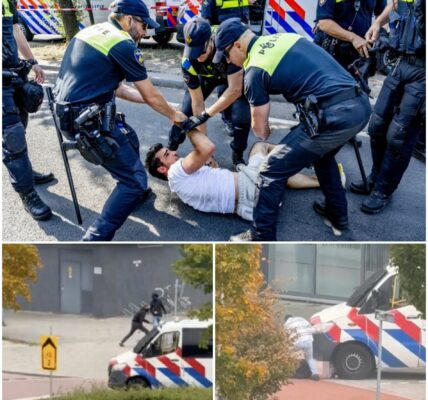 Relschopper gooit steen op politie, wordt overreden, broekt zakt af en schuurt met pieI3muis over de grond