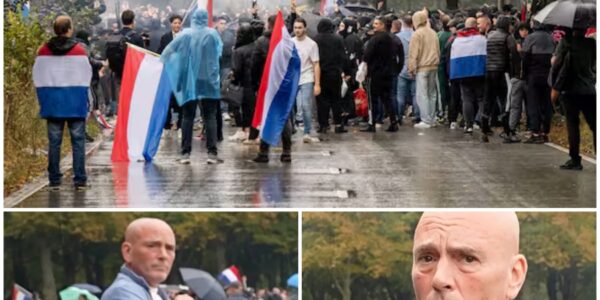 Ondertussen tijdens de rellen in Den Haag: Man schenkt Baco'tje in en leeft het goede leven