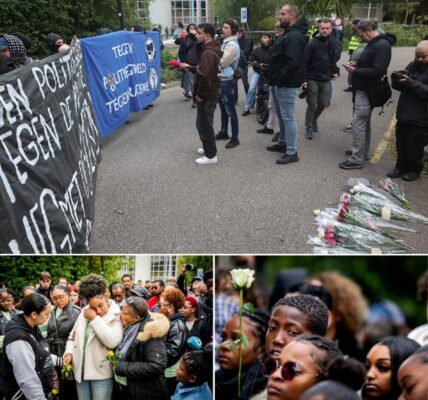 Stille tocht voor Jerryson (15) rustig verlopen, kleine protestactie bij politiebureau