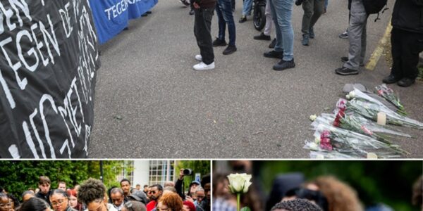Stille tocht voor Jerryson (15) rustig verlopen, kleine protestactie bij politiebureau