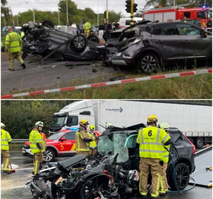 Zwaar Ongeval bij Afrit E34 in Wilrijk: Vier Wagens Betrokken, Een Auto Over de Kop en Kinderen Onder de Slachtoffers