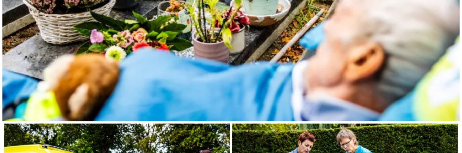 Chris (86) zat drie keer per dag bij het graf van zijn vrouw Riet, vandaag voor de laatste keer.
