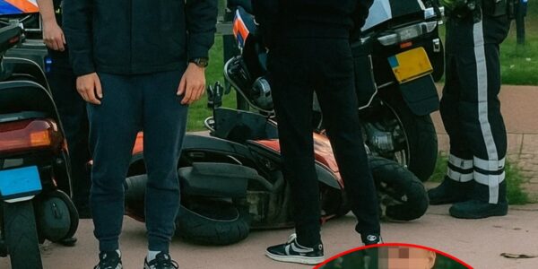 VIDEO: Politie treedt hard op tegen groep jongeren die op scooters rijden en wanorde veroorzaken – scooter kapot, bestuurder geboeid