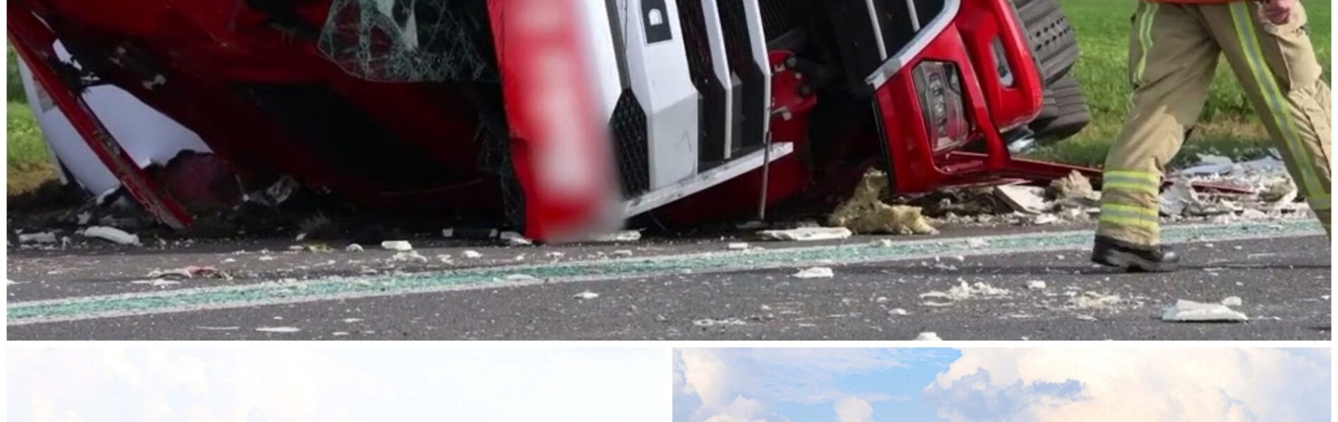 De motorrijder overleed ter plaatse aan zijn verwondingen. De vrachtwagen kantelde bij het incident, waarbij de chauffeur ernstig gewond raakte. Hij is met spoed naar het ziekenhuis vervoerd.