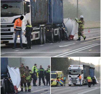 Dodelijk ongeval op N302 bij Lelystad: bestuurder overleden na frontale botsing met vrachtwagen
