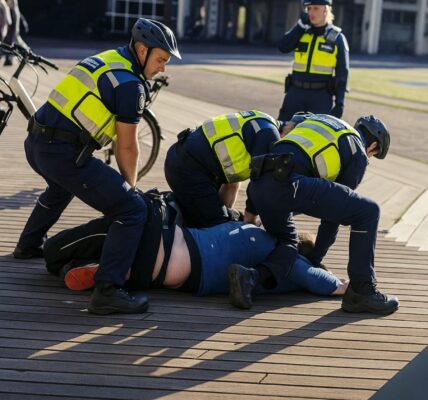 De politie in Rotterdam heeft een onruststoker hard aangepakt en hem zo strak opgevouwen als een origami-kraanvogel.