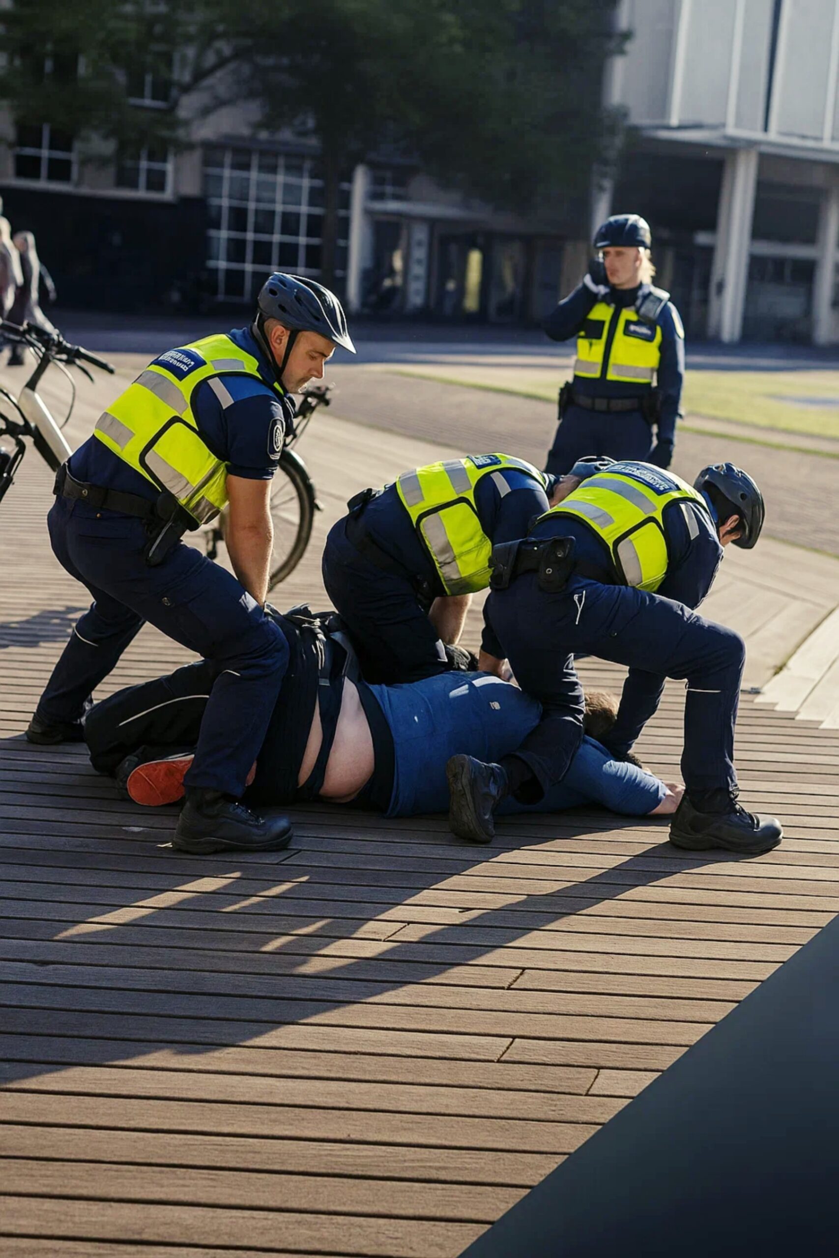 De politie in Rotterdam heeft een onruststoker hard aangepakt en hem zo strak opgevouwen als een origami-kraanvogel.