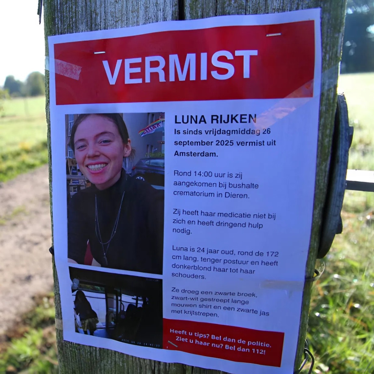 BEELDEN: Vermiste Luna (24) nog altijd spoorloos in Loenen