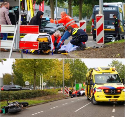 Motorrijdster zwaar ten val in Zwaagdijk-Oost: met spoed naar ziekenhuis