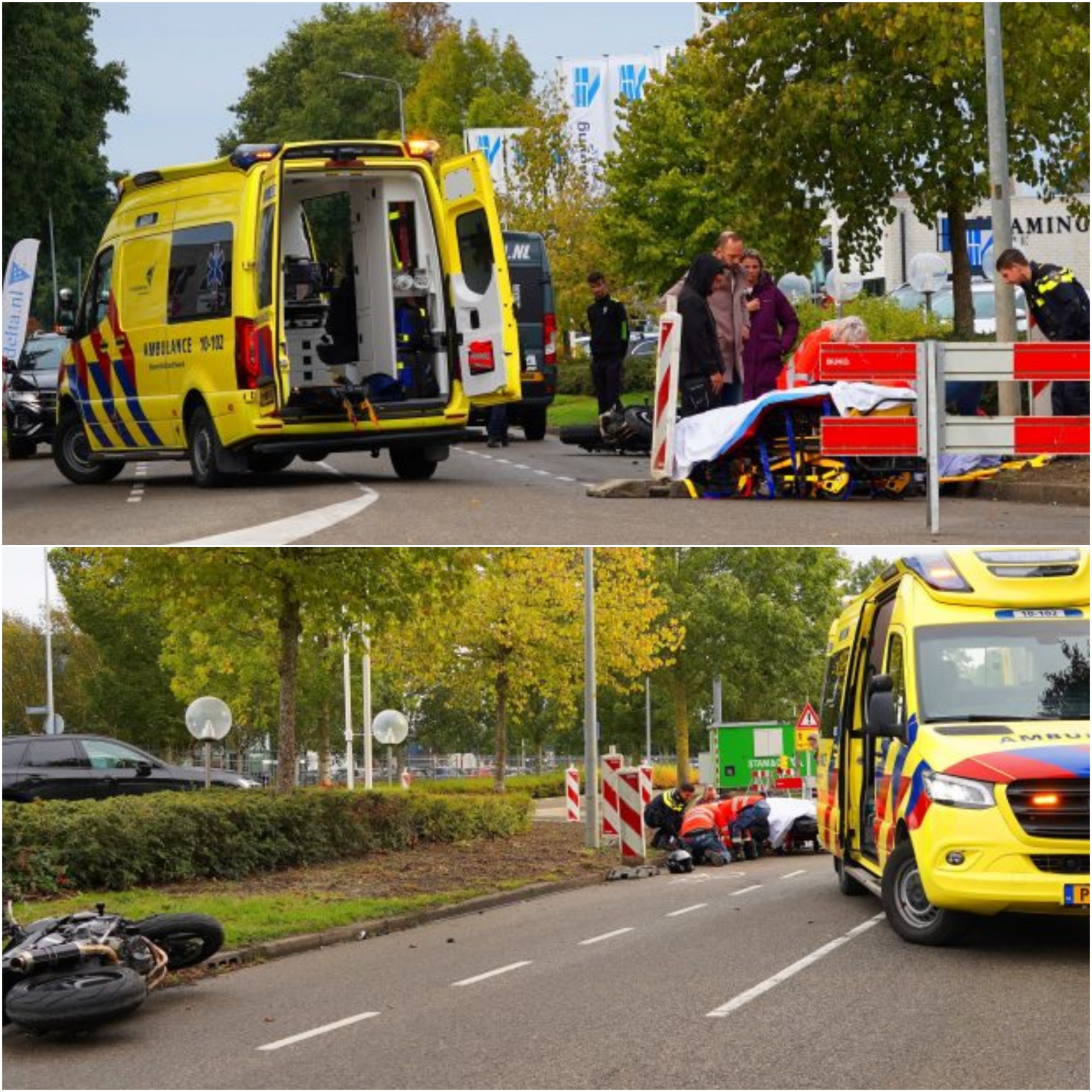 Ernstig motorongeval in Zwaagdijk-Oost: vrouw gewond na val op de Zaadmarkt