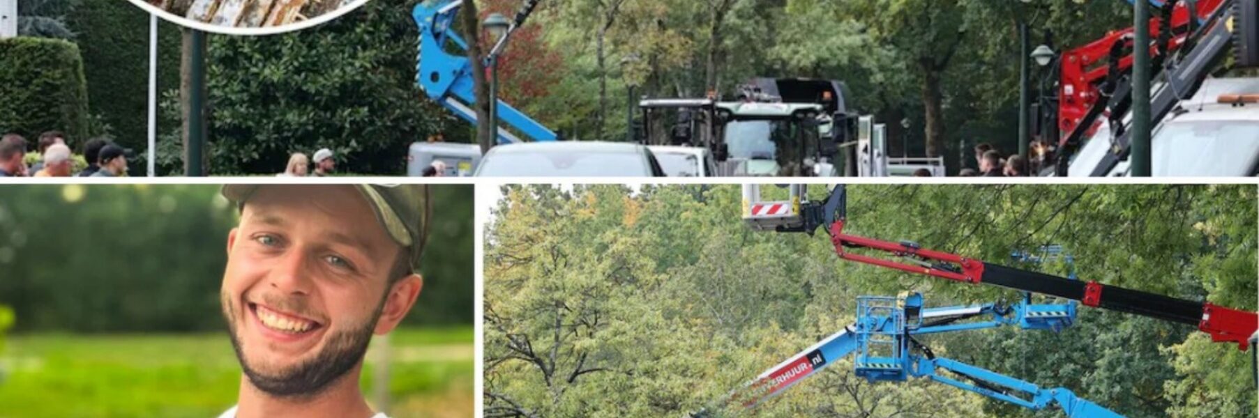 Boomverzorger Gijs (29) krijgt afscheid met erehaag van hoogwerkers: ‘Hij stierf in het harnas’