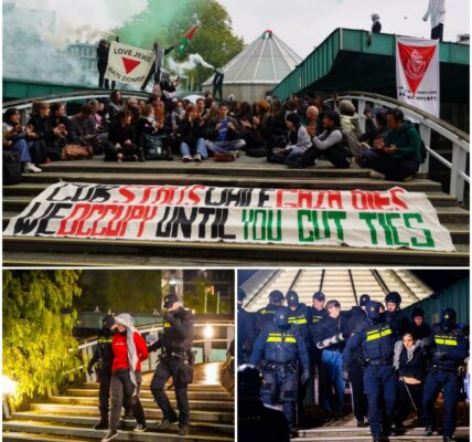 Politie grijpt in bij bezette Radboud Universiteit, meerdere activisten gearresteerd
