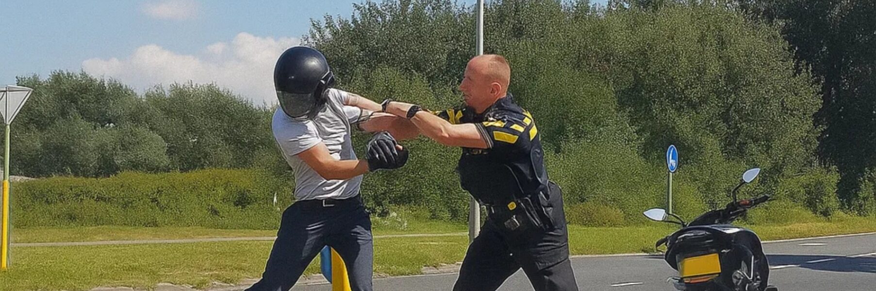 Politie agent daagt motorbestuurder uit en maakt misbruik van zijn macht. Maar dan wordt die op heterdaad op camera betrapt in Rozebburg.